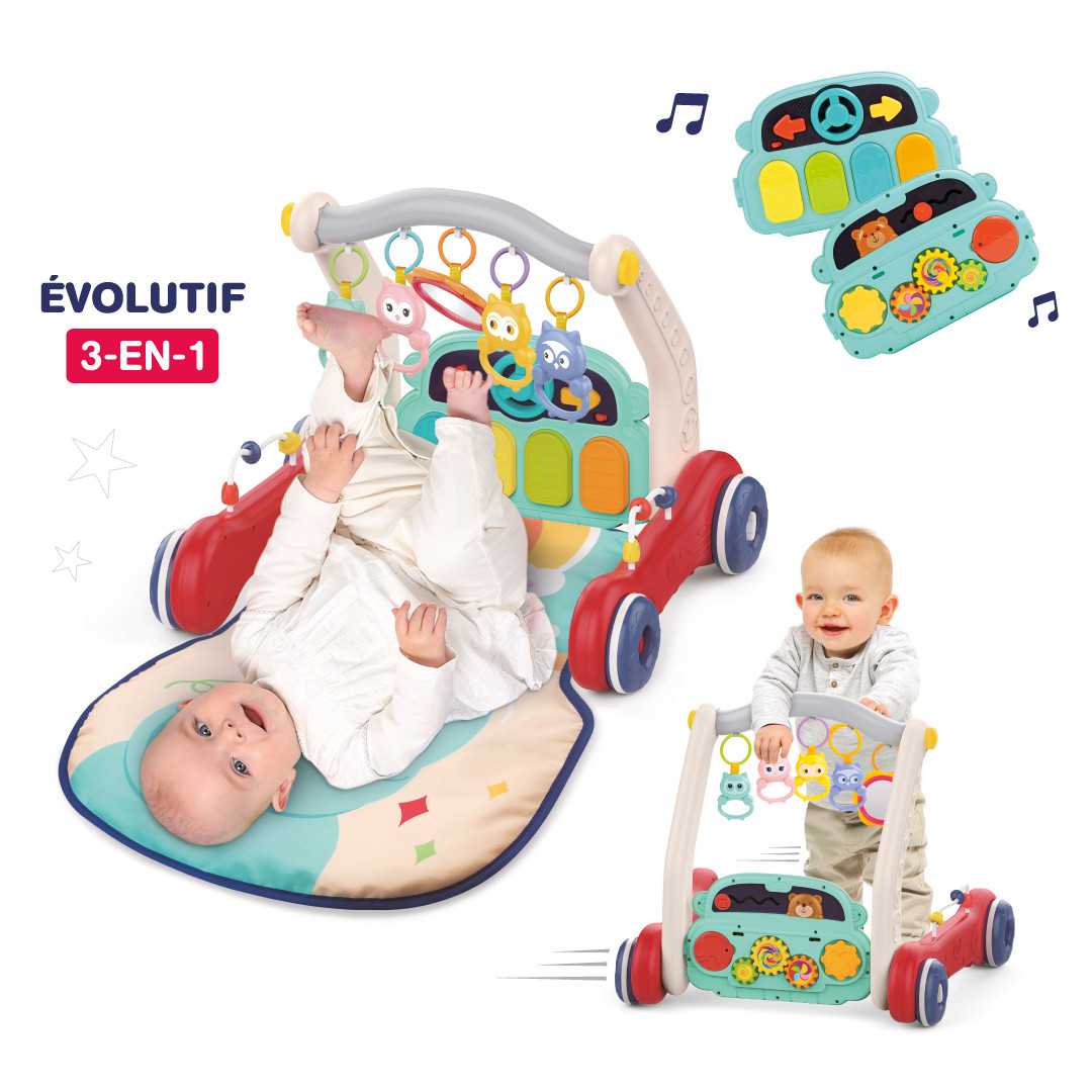 LUDI multifunkcinis kilimėlis-pianinas-vaikštynė Dramblys