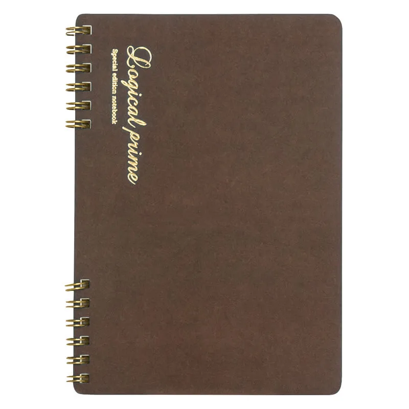 Spiralinė užrašų knygelė Logical Prime PT A5 taškeliais 12x15-ruda NW-A512PT