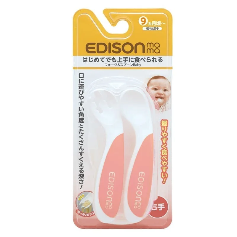 Mokomieji stalo įrankiai EDISONmama nuo 9 mėn PEACH KJ276