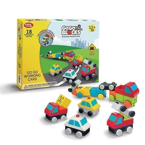 Magnetinis konstruktorius „People Blocks” judantys automobiliai