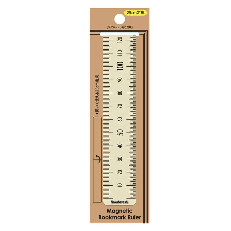 Magnetinis knygos skirtukas-liniuotė L-25cm-dramblio kaulo spalvos DBR-LW