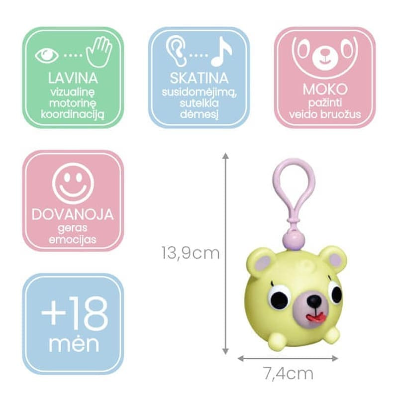 Pakabukas „Jabber Ball Jr” Geltonas meškutis