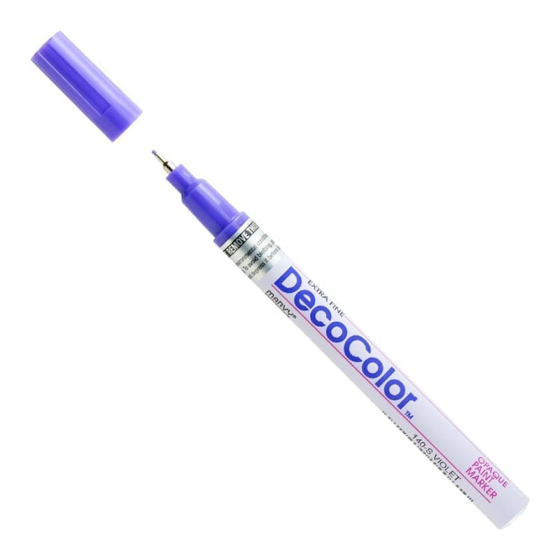 Markeris įvairių paviršių dekoravimui Marvy Decocolor Extra Fine 140 Violet 1 vnt