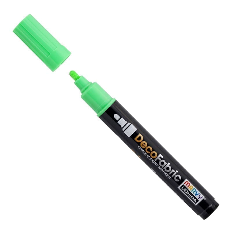 Markeris įvairių atspalvių tekstilės dekoravimui Marvy DecoFabric Marker 223 FLUO GREEN 1 vnt