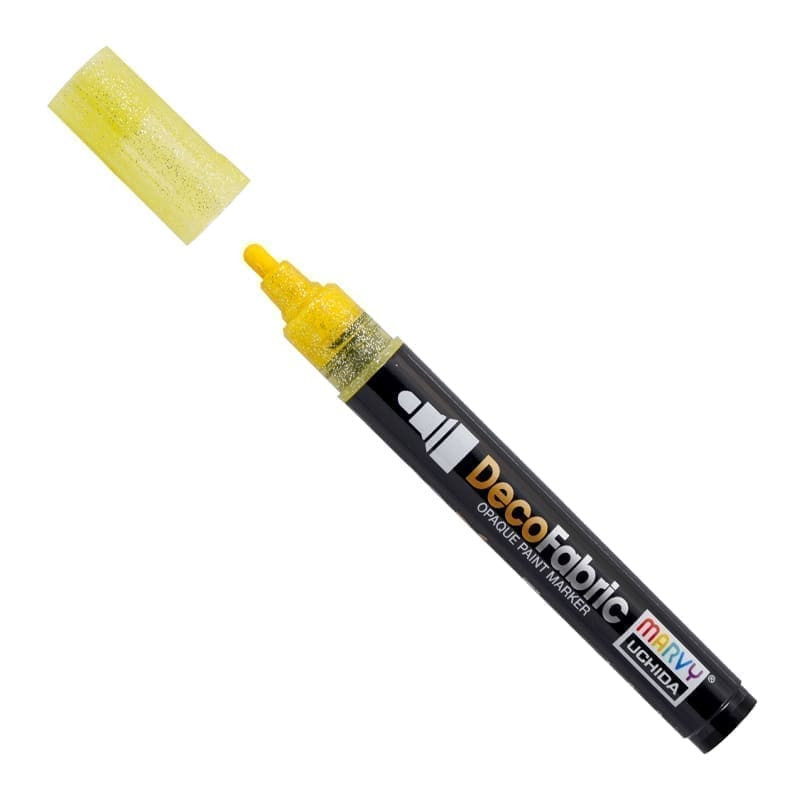 Markeris įvairių atspalvių tekstilės dekoravimui Marvy DecoFabric Marker 223 G5 Glitter Yellow 1 vnt