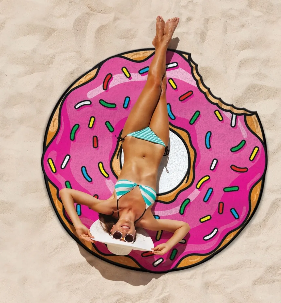 Paplūdimio kilimėlis Spurga su rožiniu glajumi