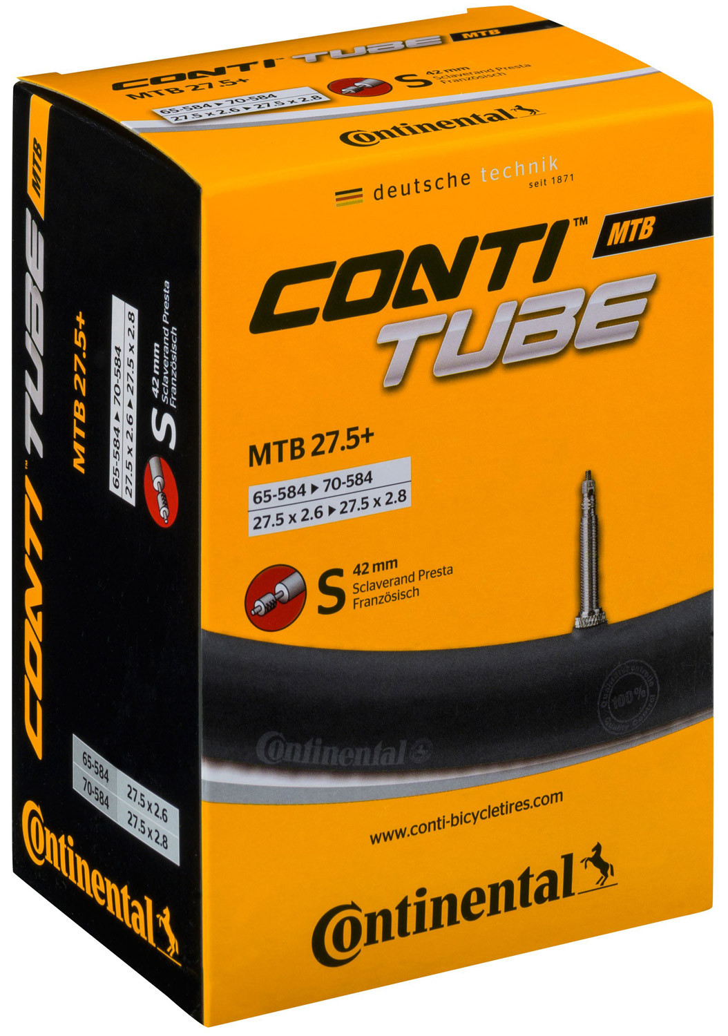 Continental MTB 275+ / S 42 mm / 65-584 – 70-584 / dviračio kamera