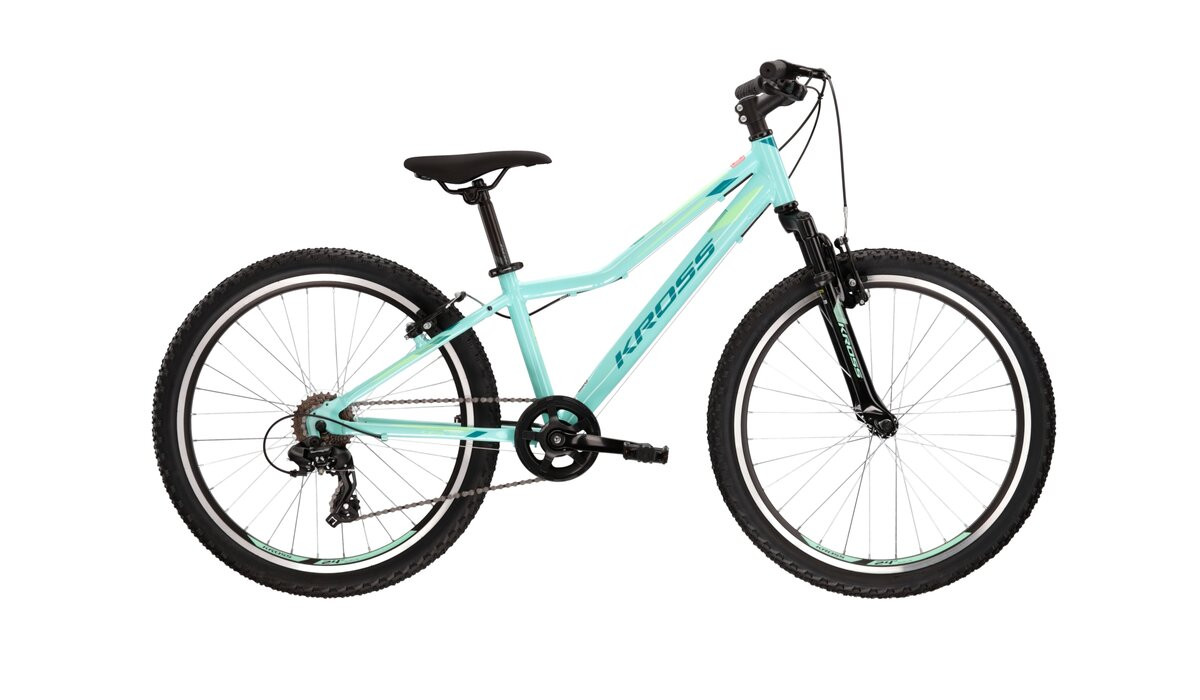 KROSS Lea JR 10 cel_gre_min g Vaikiškas kalnų MTB dviratis 24