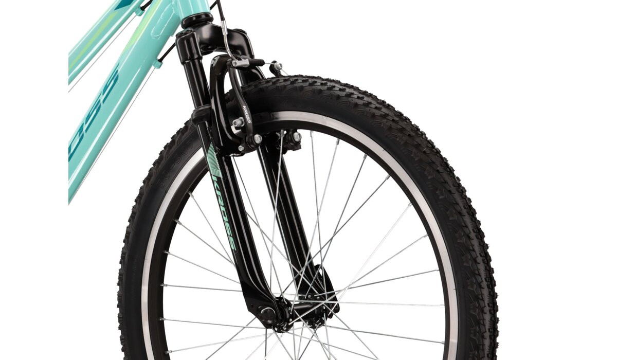 KROSS Lea JR 10 cel_gre_min g Vaikiškas kalnų MTB dviratis 24