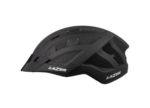 Lazer Petit DLX Matte Black Uni + net + led dviratininko šalmas