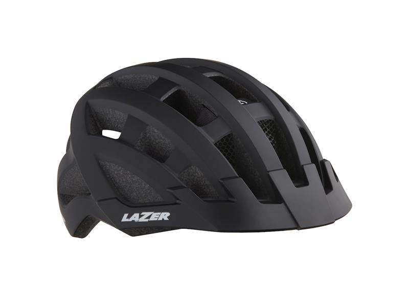 Lazer Petit DLX Matte Black Uni + net + led dviratininko šalmas