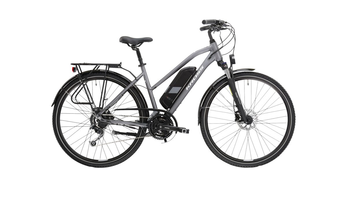 KROSS Trans Hybrid D 522 Wh pew-sil m elektrinis miesto dviratis 28