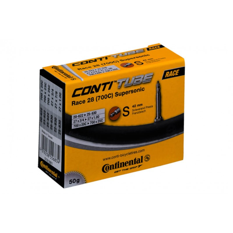 CONTINENTAL RACE 28 SUPERSONIC 18/25-622/630 PRESTA 60mm  inner tube kamera