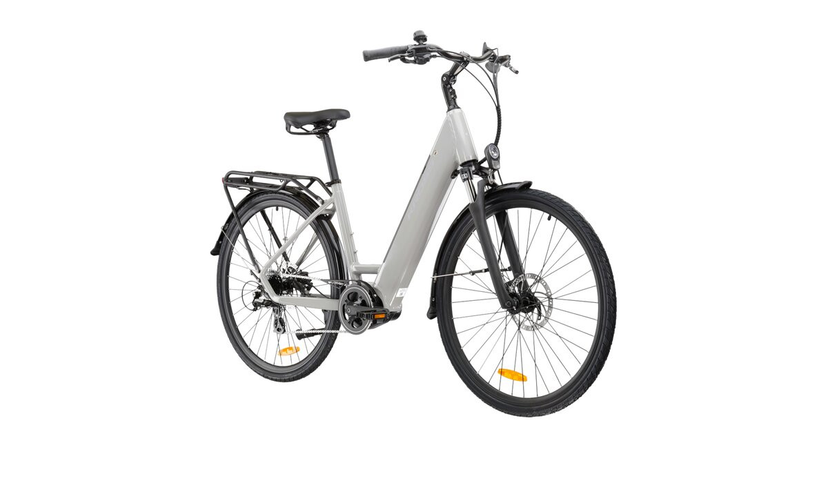 KROSS Trans Hybrid LS 20 561 Wh gry g elektrinis miesto dviratis 28