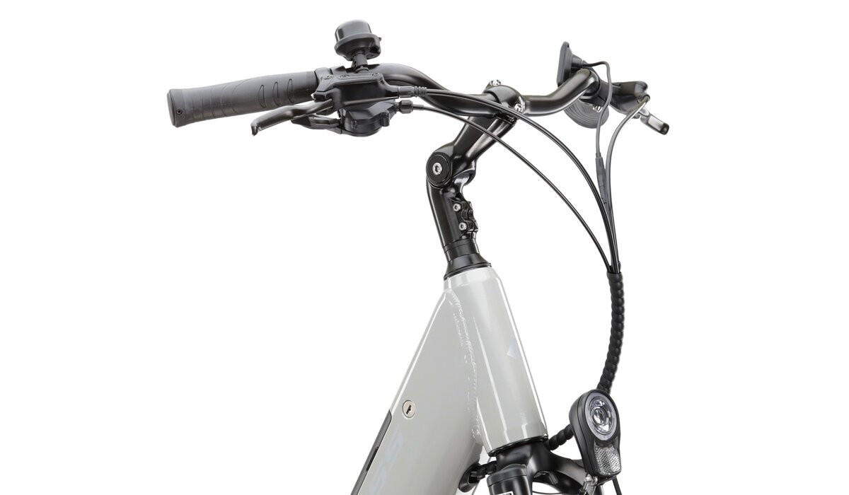 KROSS Trans Hybrid LS 20 561 Wh gry g elektrinis miesto dviratis 28