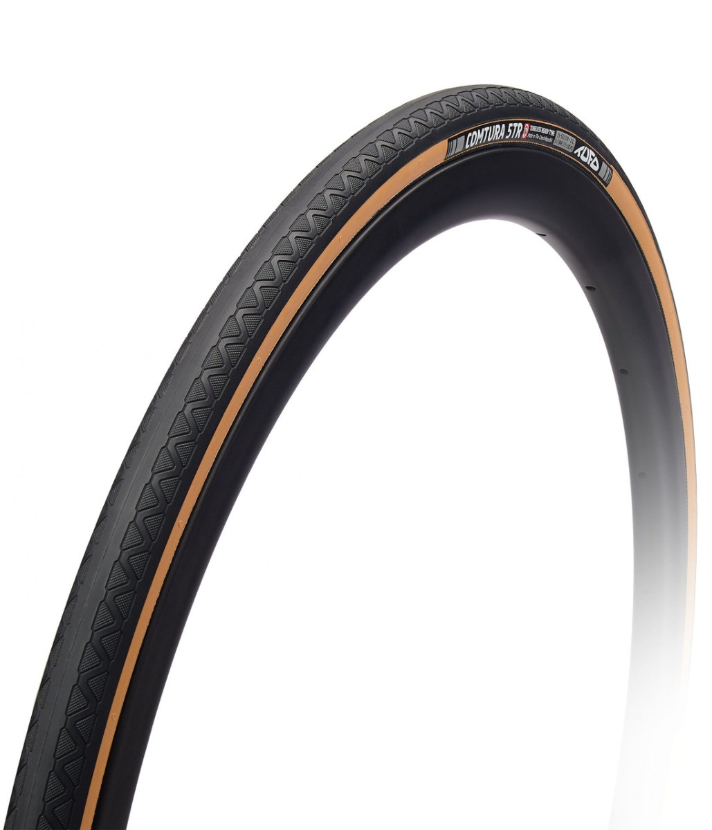 TUFO Comtura 5 TR 28-622/700x28C Black/Beige Tubeless Folding padanga