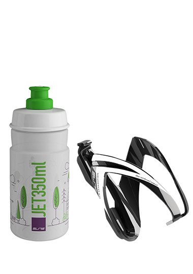 Elite Kit Ceo 350 ml White - Green Graphic gertuvė su laikikliu
