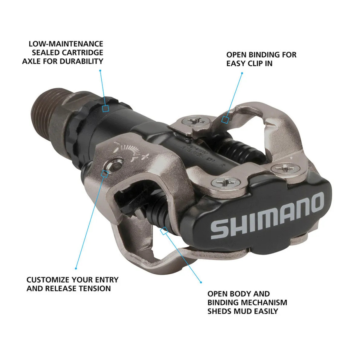 Shimano PD-M520 pedalai juodi