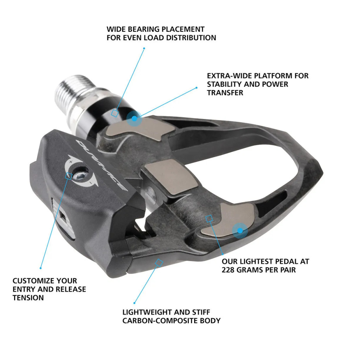 Shimano PD-R9100 Dura-Ace pedalai juodi