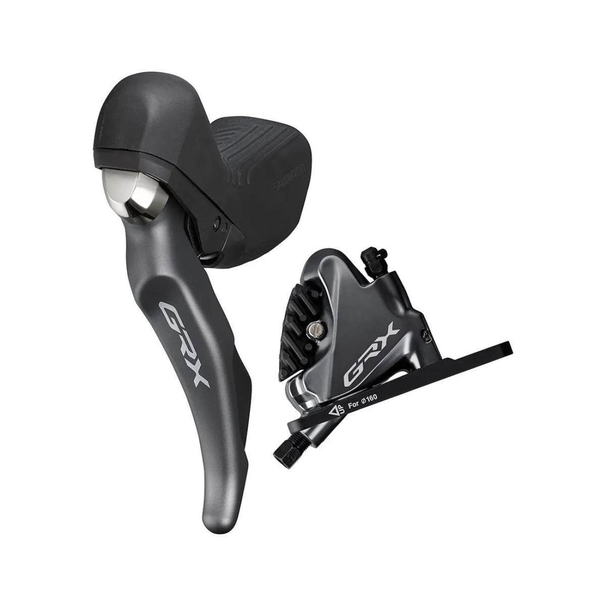 Shimano GRX ST-RX810L BR-RX810F priekinis diskinių stabdžių/pavarų perjungimo komplektas 2 pavarų