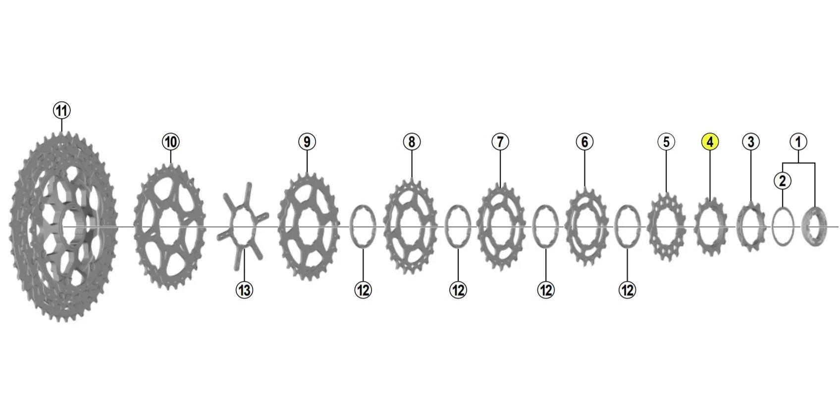 Shimano CS-M8000 19T dantratis