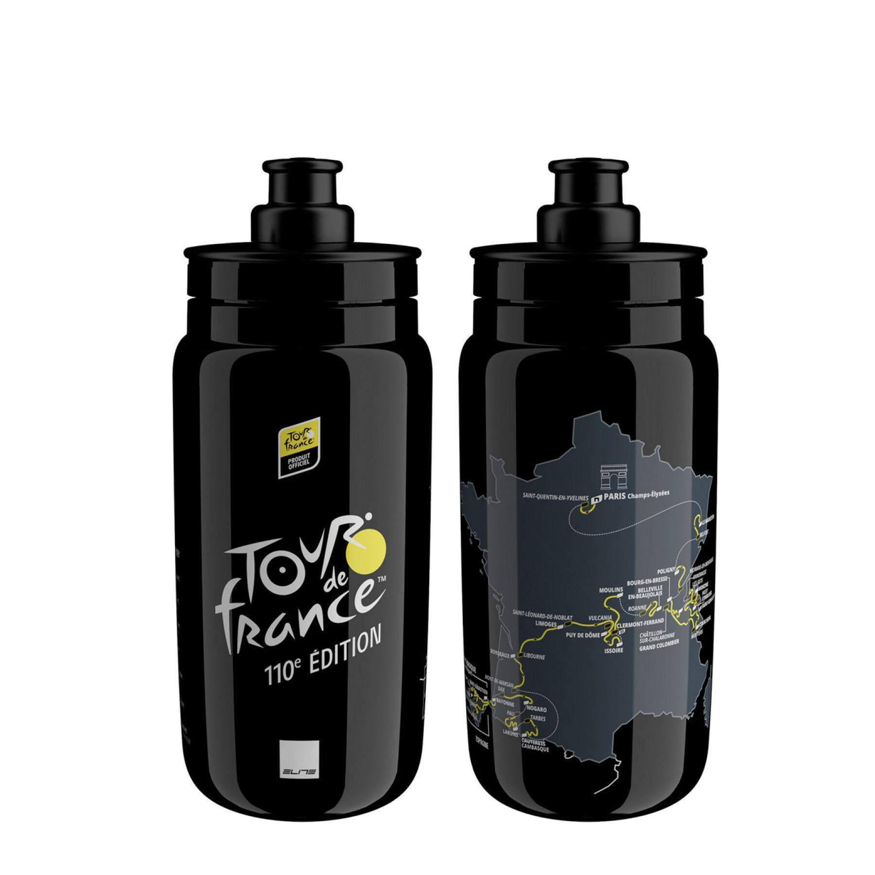 Elite FLY Tour de France Black Map 550 ml buteliukas