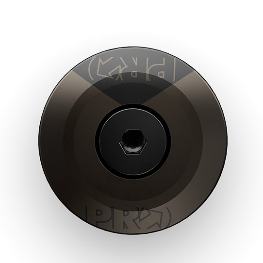 PRO Gap Cap Carbon 1-1/8 / 25 mm / Black vairo kolonėlės dangtelis su vairo kolonėlės plėtikliu
