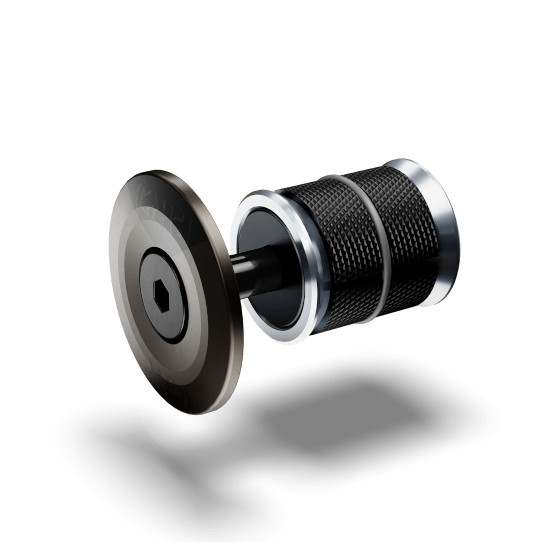 PRO Gap Cap Carbon 1-1/8 / 25 mm / Black vairo kolonėlės dangtelis su vairo kolonėlės plėtikliu