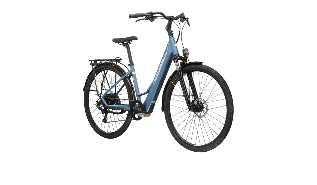 KROSS Trans Hybrid LS 10 349 Wh blu-whi g elektrinis miesto dviratis 28