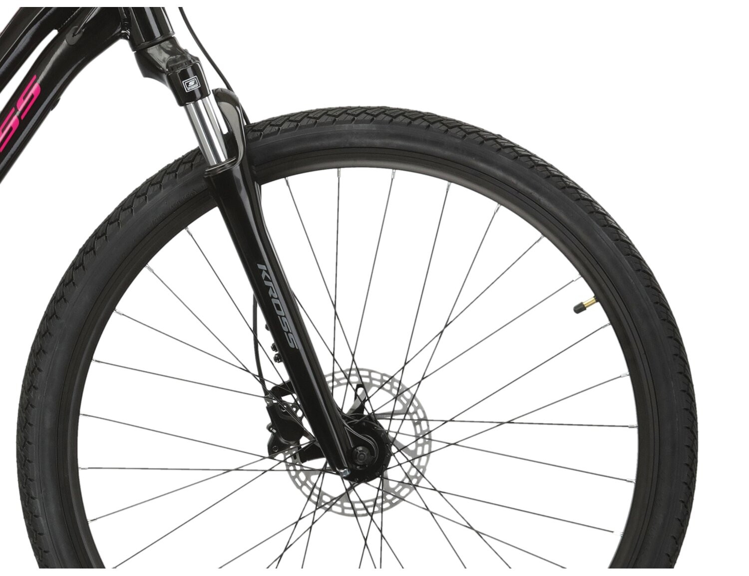 KROSS Evado 40 D bla-ras g moteriškas hibridinis dviratis 28 N