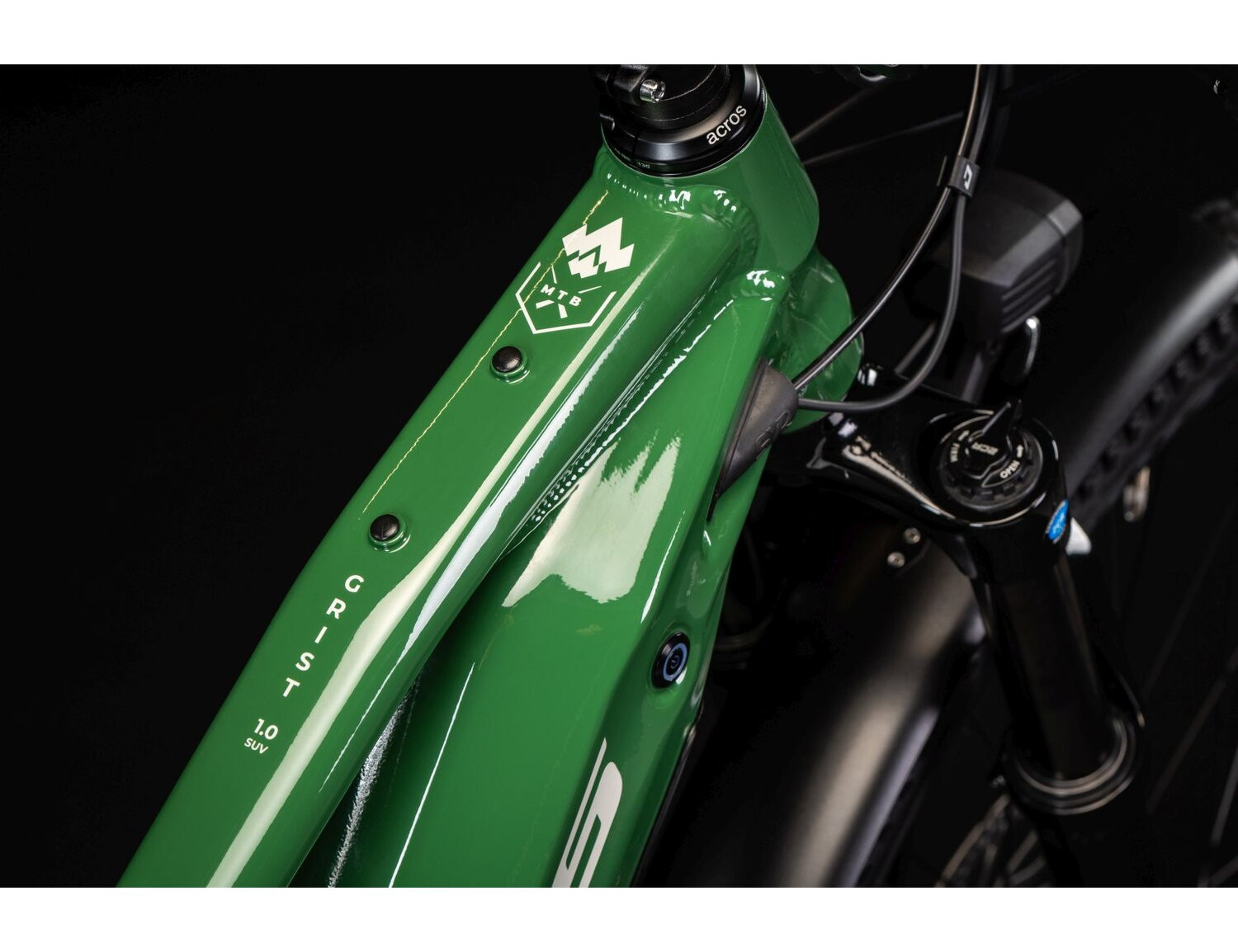 KROSS Grist Boost SUV 10 U 730 Wh gre-bla g elektrinis full suspension kalnų MTB dviratis