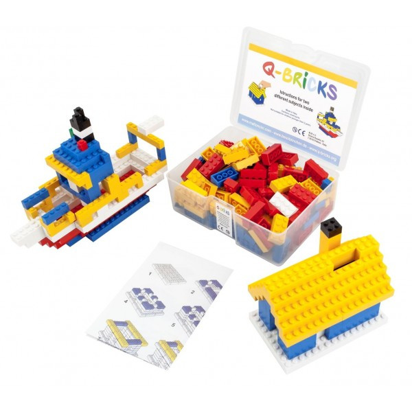 Q-Bricks rinkinys - Žvejo namelis+Taupyklė 207 vnt