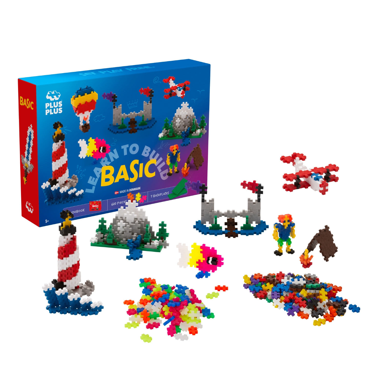 Plus Plus PRADŽIAMOKSLIS pagrindinių-neoninių spalvų