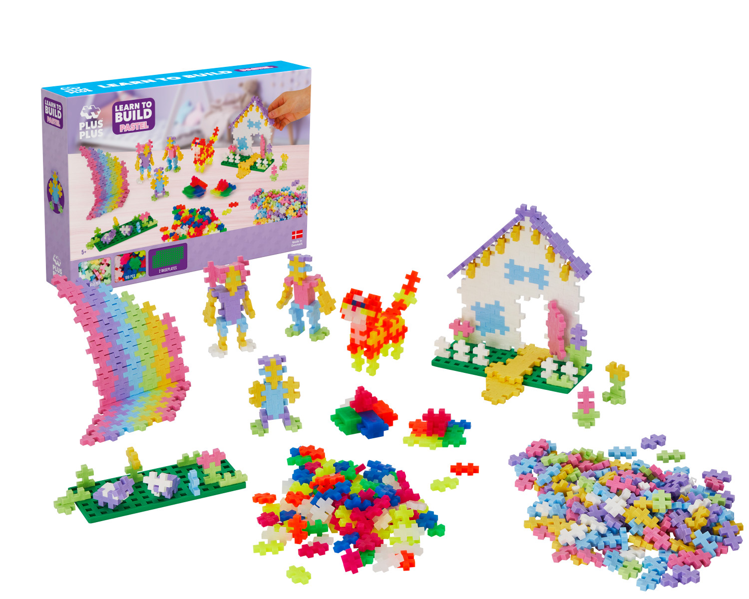 Plus Plus PRADŽIAMOKSLIS pastelinių-neoninių spalvų