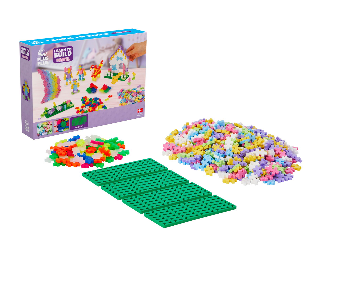 Plus Plus PRADŽIAMOKSLIS pastelinių-neoninių spalvų