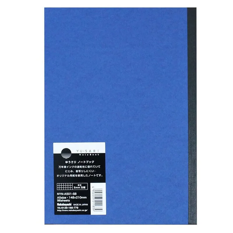 Užrašinė „YU-SARI” A5 langeliais 5mm-mėlyna NYN-A501-SB