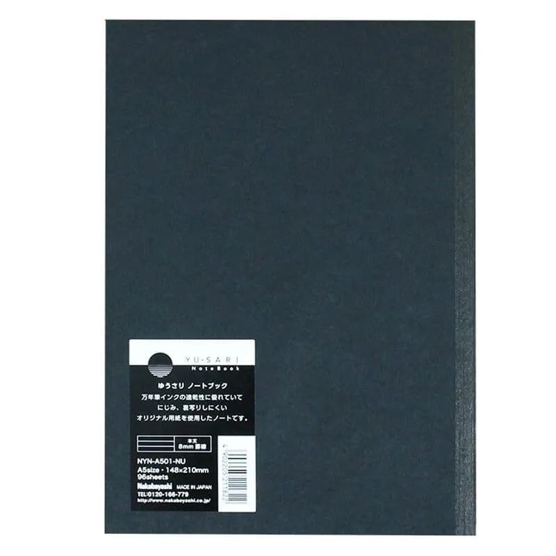 Užrašinė „YU-SARI” A5 linija 8mm-juoda NYN-A501-NU
