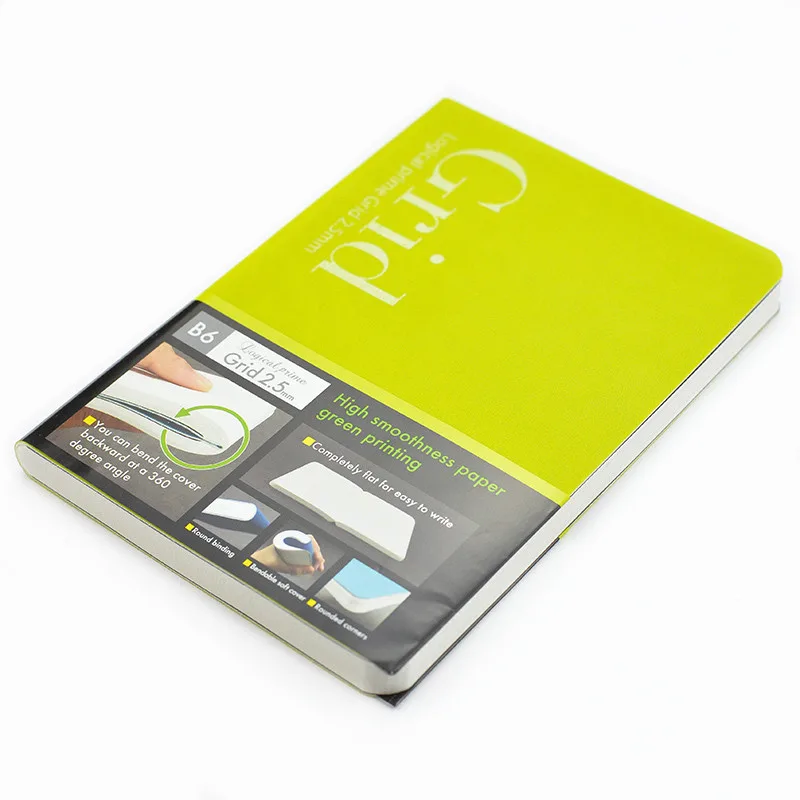 Užrašų knygelė „Logical Prime Grid” B6 langeliais 25 mm-žalsva NB601-5