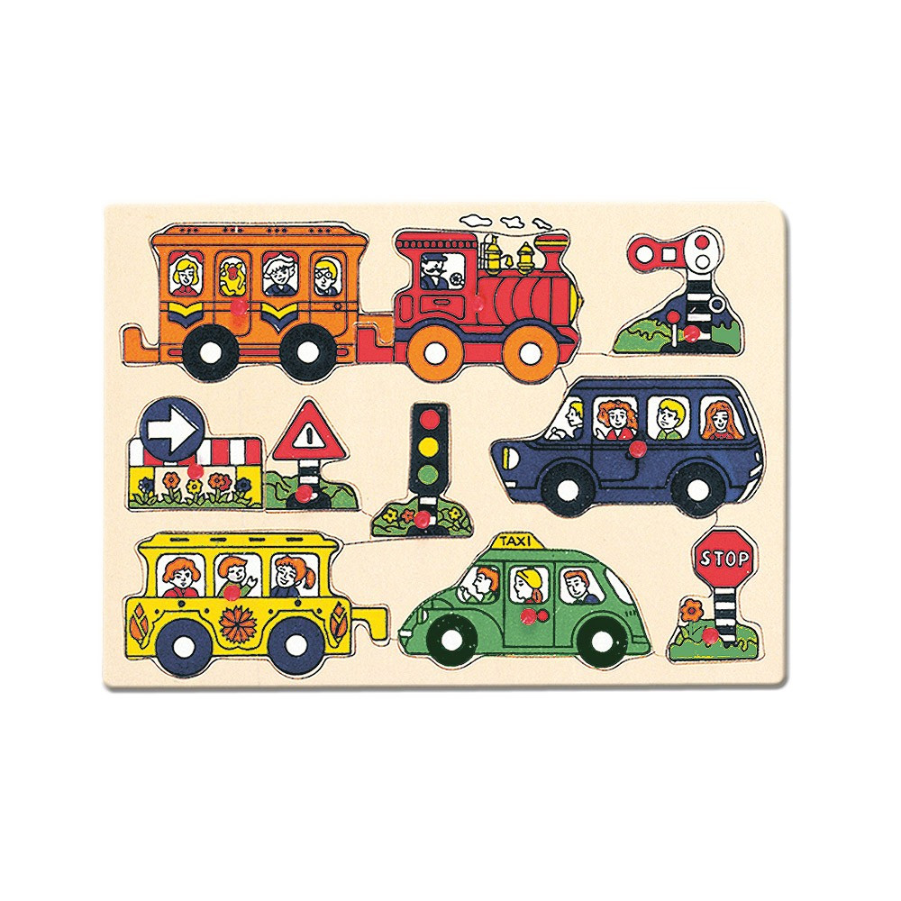 Medinė dėlionė Transportas  2+