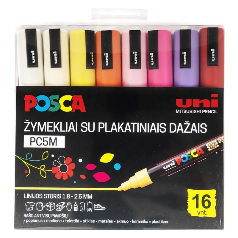 Akriliniai markeriai Posca PC-5M Classic 16 vnt