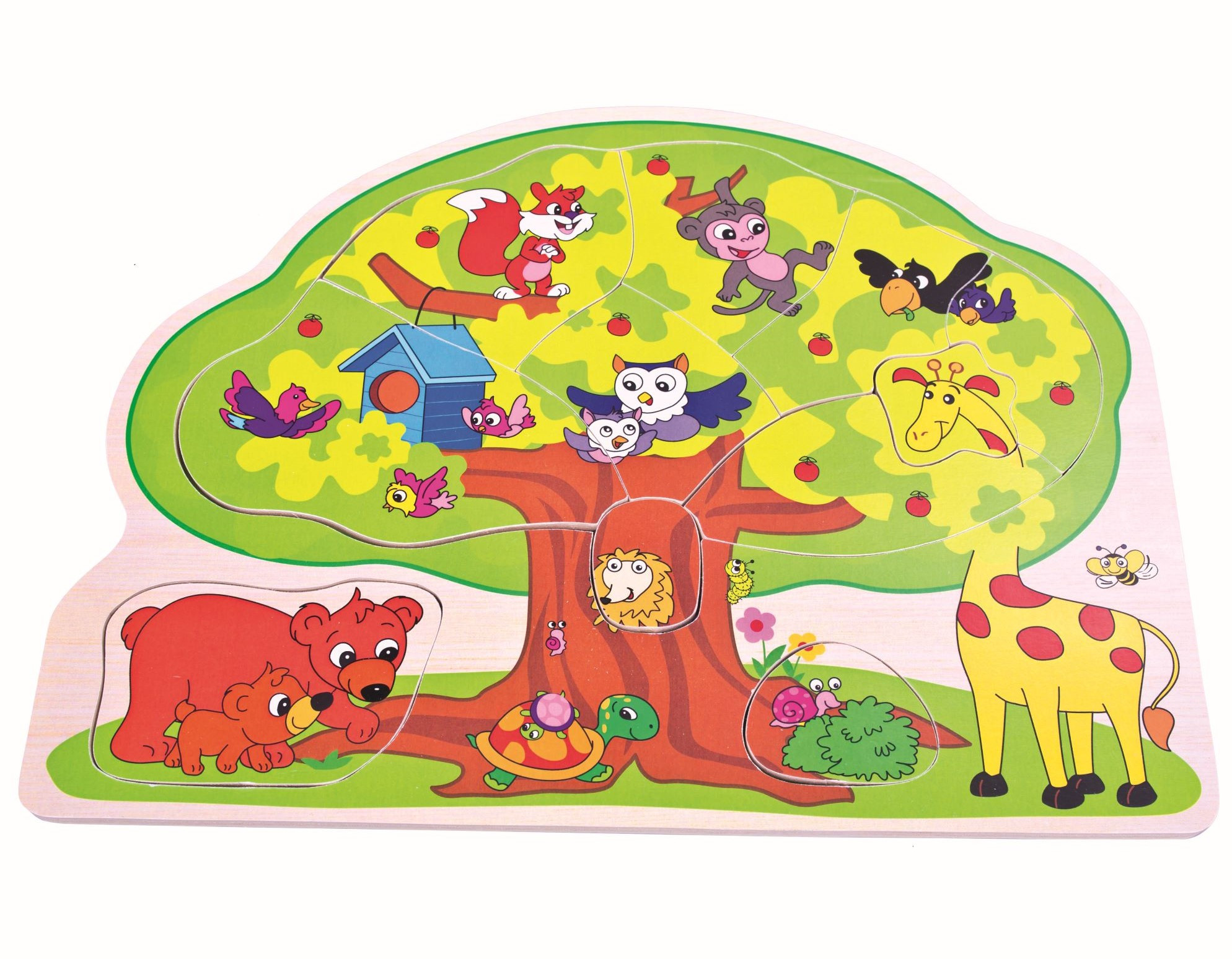 Medinė dėlionė Laukiniai gyvūnai 24 mėn+