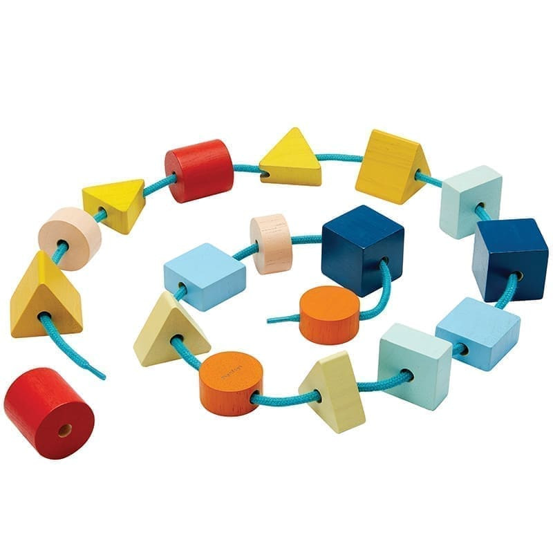 Vėrimo žaidimas „Geometrinės figūros” PlanToys PT5466