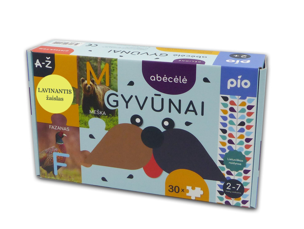 Lavinantis žaislas ABĖCĖLĖ gyvūnai 2+