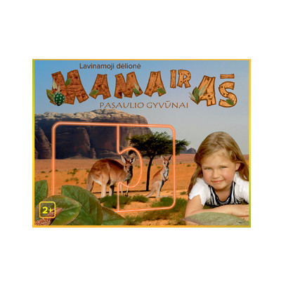 Lavinamoji dėlionė - Mama ir aš Pasaulio gyvūnai 2+