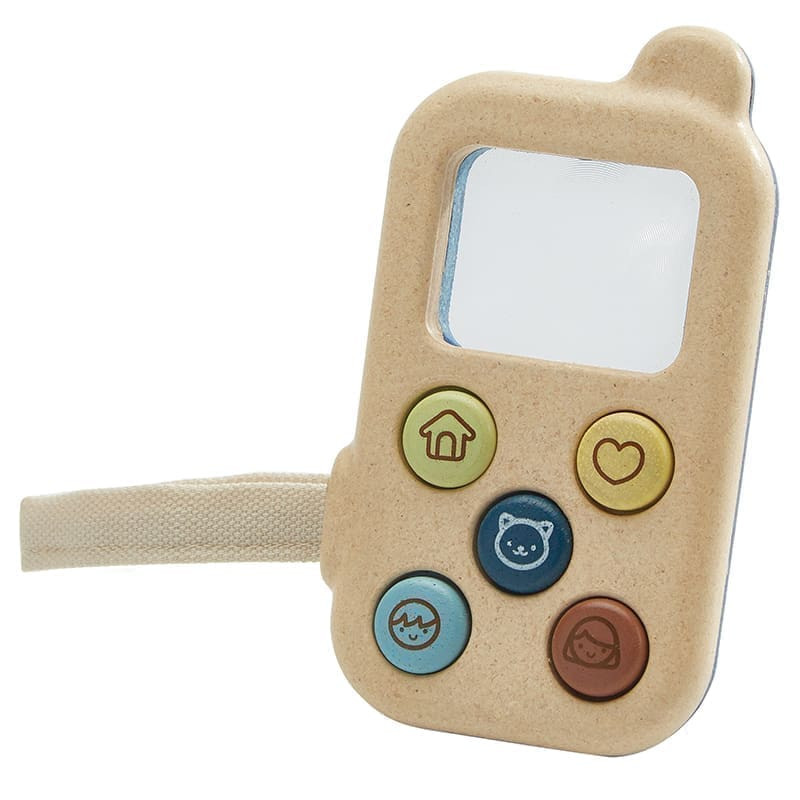Medinis žaislas „Mano pirmas telefonas” PlanToys sodo spalvos PT5411