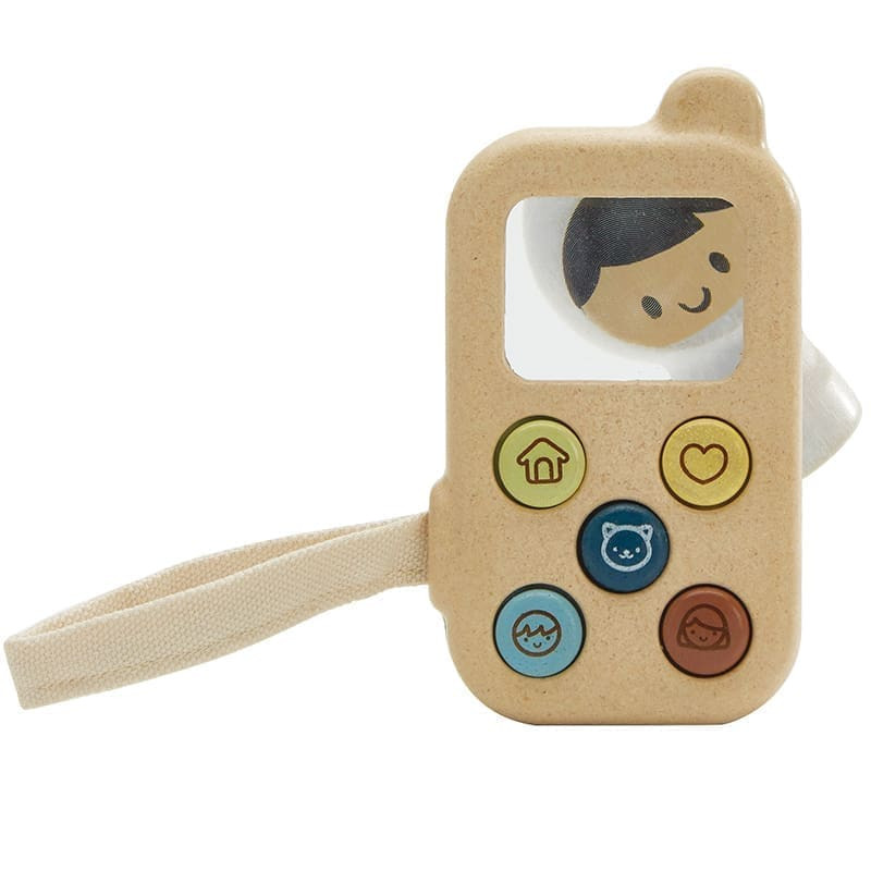 Medinis žaislas „Mano pirmas telefonas” PlanToys sodo spalvos PT5411