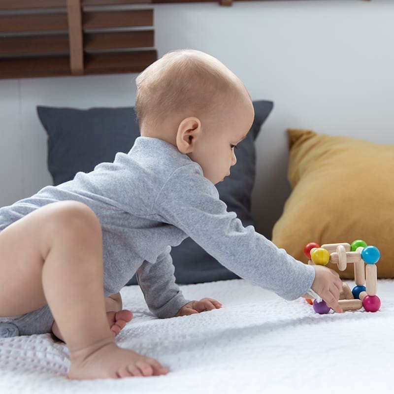 Medinis žaislas „Kubas – barškutis” PlanToys PT5245