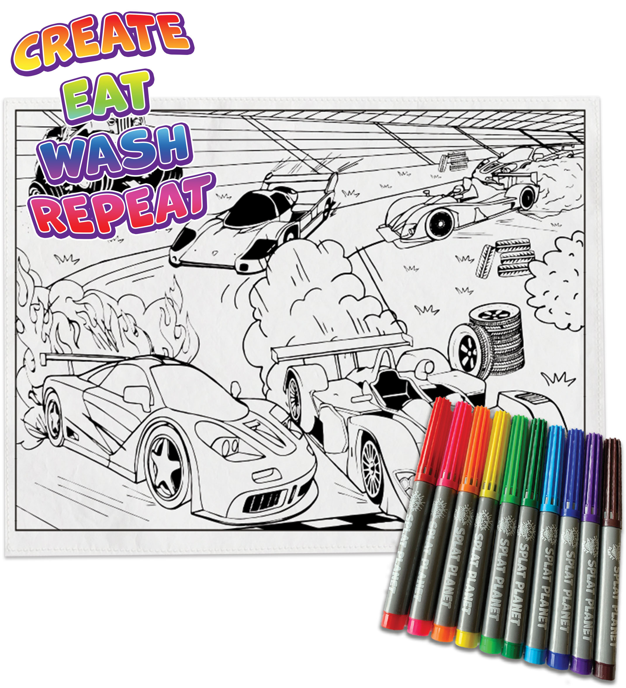 Spalvinimo kilimėlis MAŠINOS