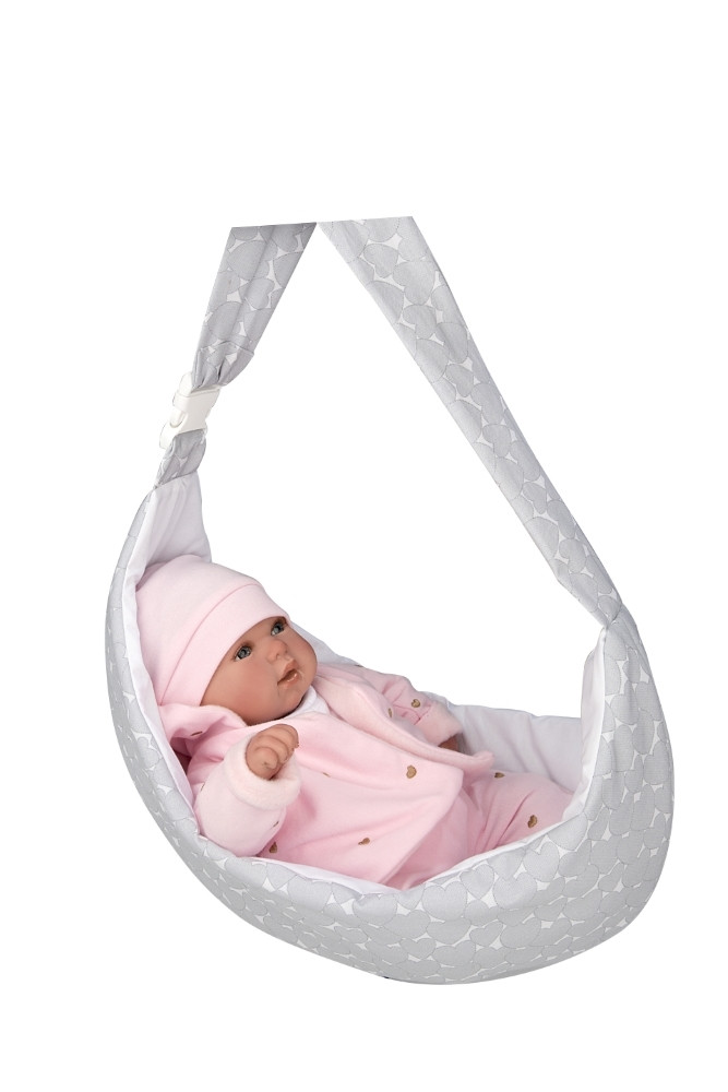 Kūdikio nešyklė per petį pilka