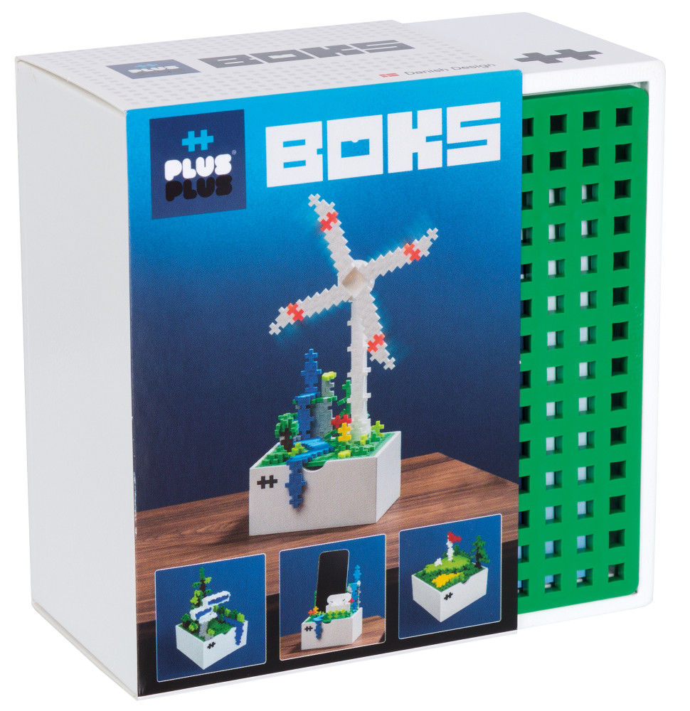 Plus Plus konstruktorius Vėjo malūnas medinė dėžutė